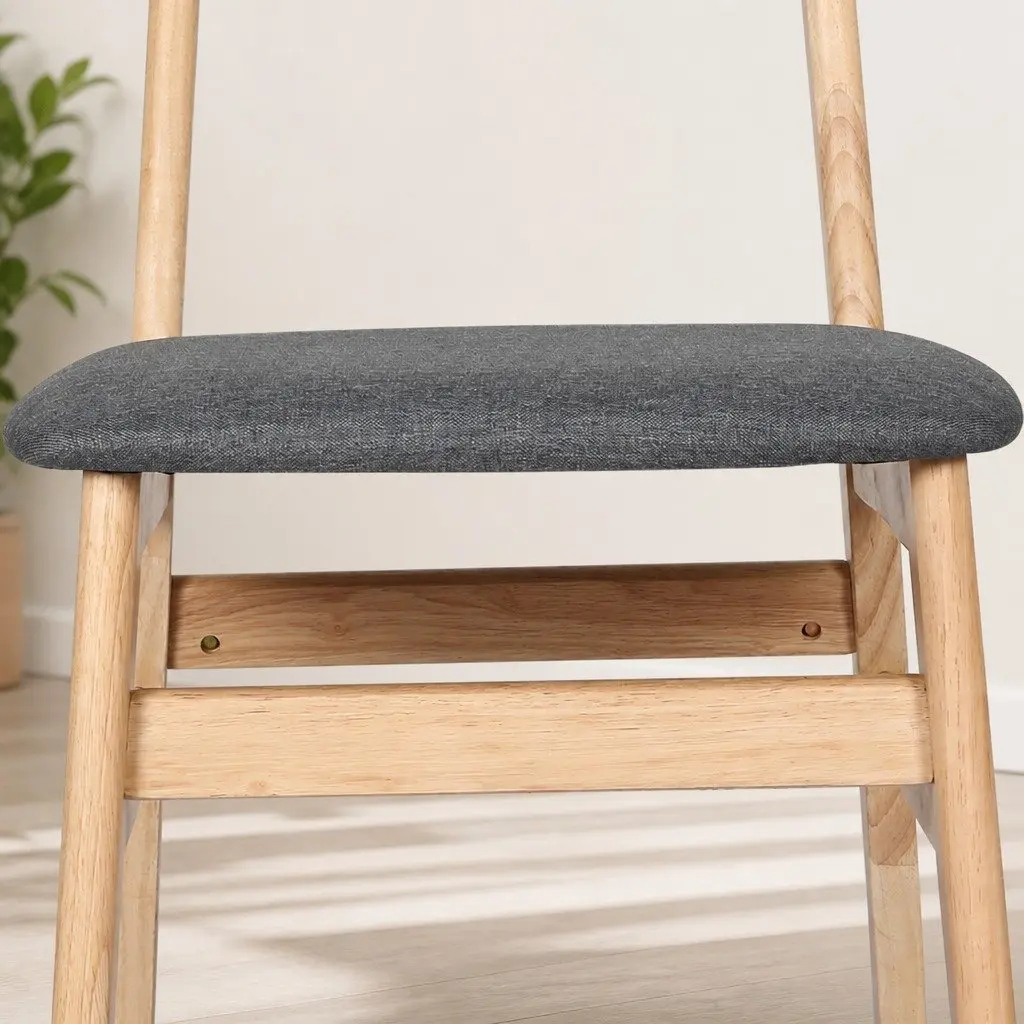 Dining Chairs Set of 4 with Linen Cushions