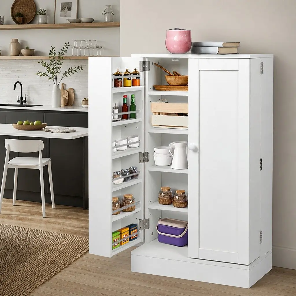 White Buffet Sideboard with Ample Storage