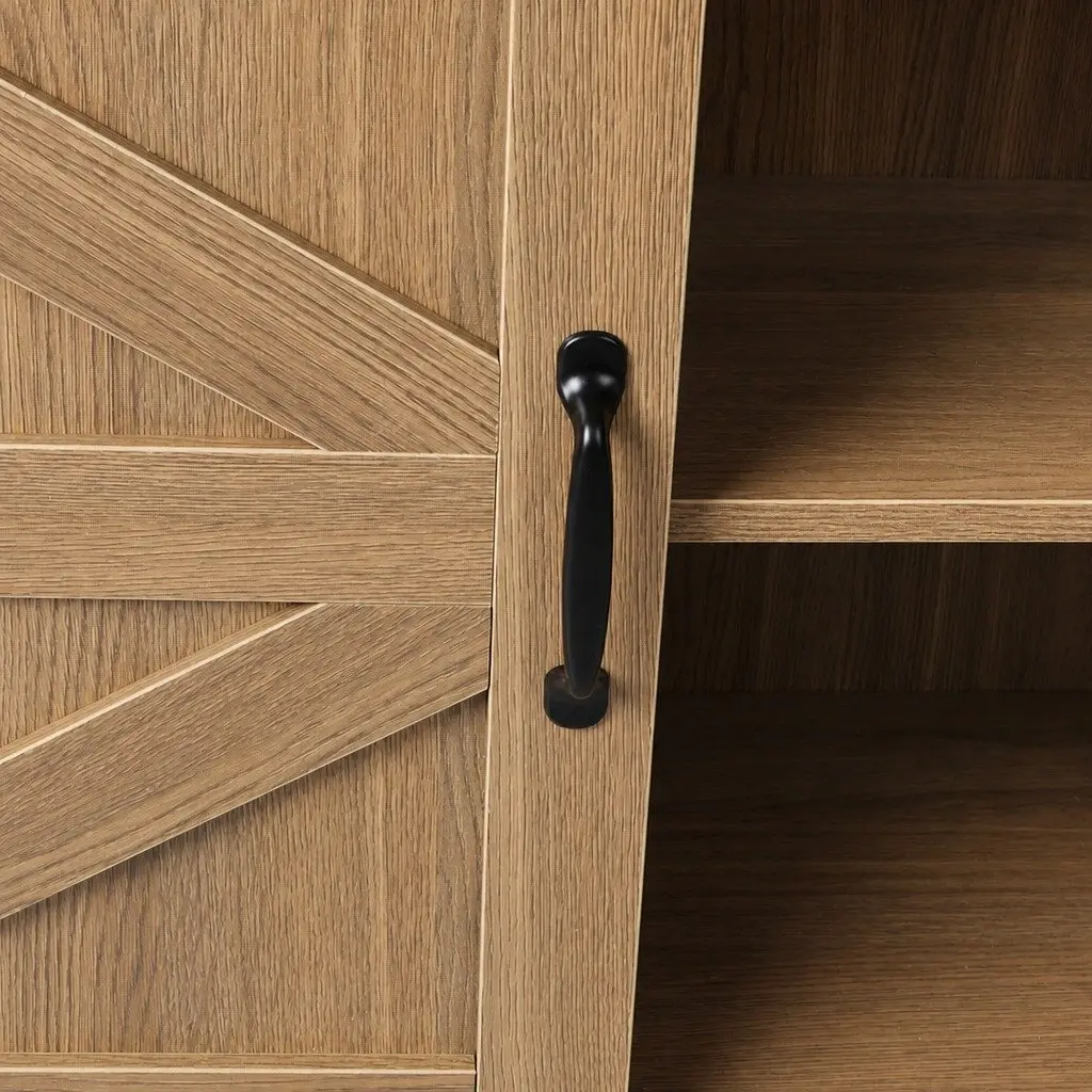 Rustic Sideboard Storage Cabinet Kitchen Buffet 80cm Natural