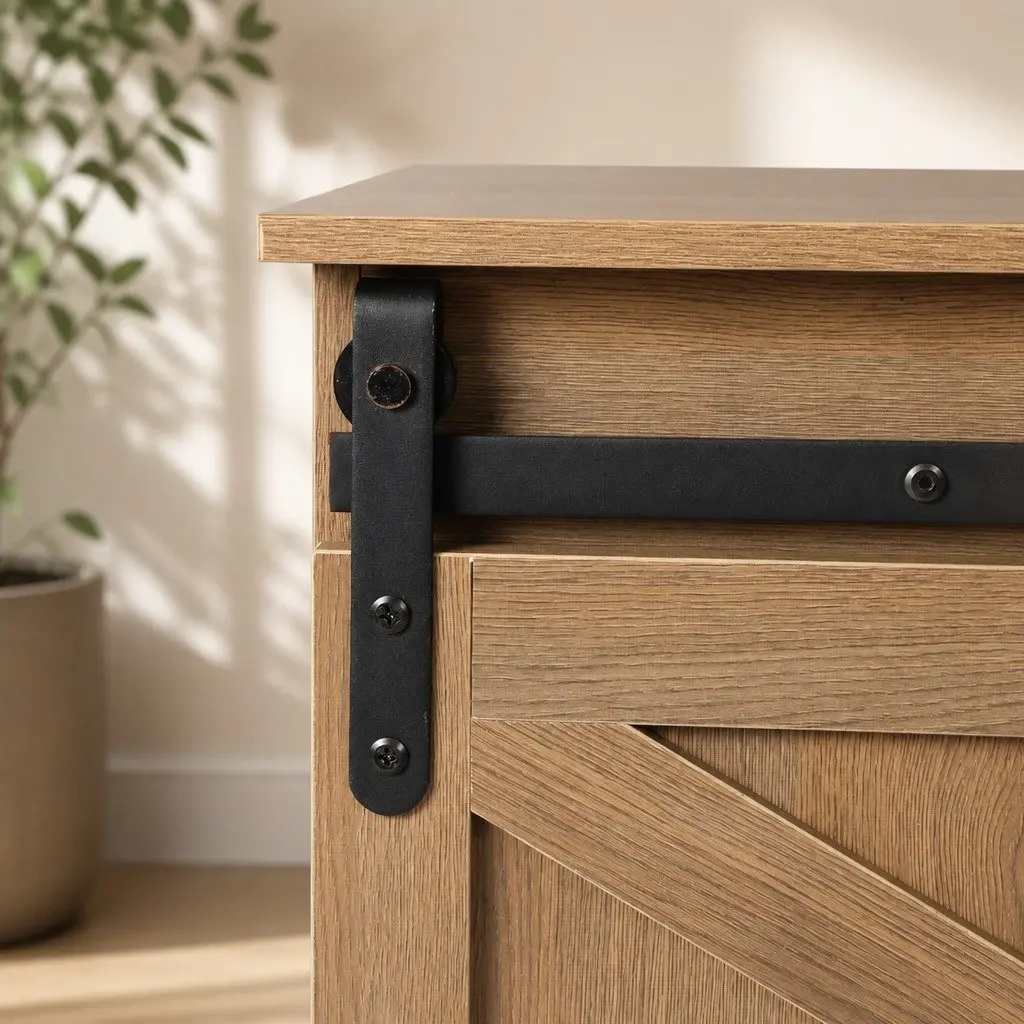 Rustic Sideboard Storage Cabinet Kitchen Buffet 80cm Natural