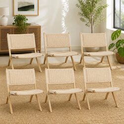Comfortable Folding Chair Set of 6 with Elegant Design
