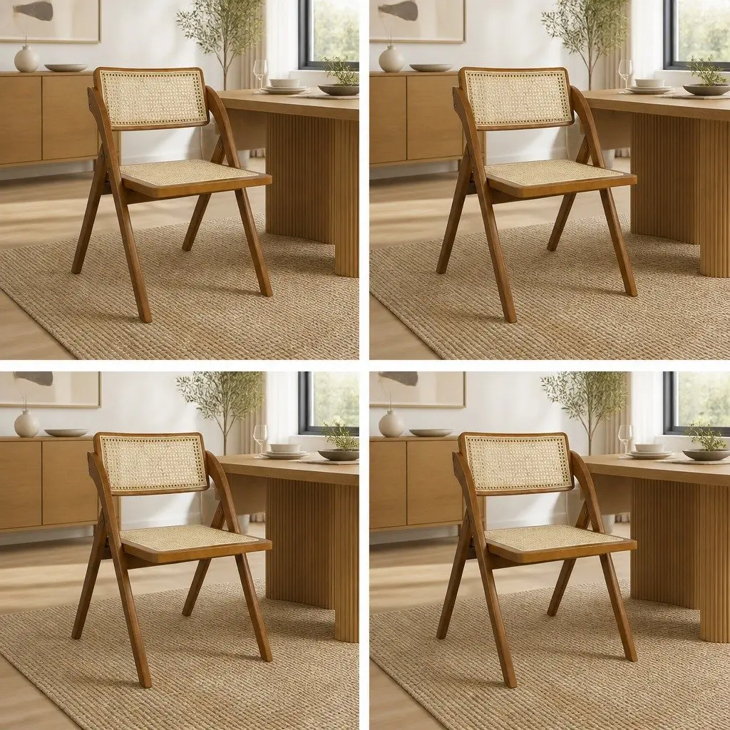 Foldable Rattan Dining Chairs