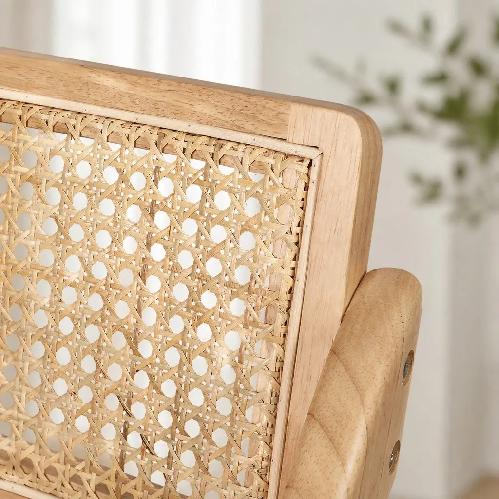 Dining Chairs Foldable Natural Wooden Accent Kitchen 49cm L x 61cm W x 77cm H