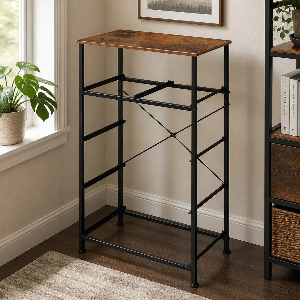 Storage Cabinet Tallboy Dresser Organiser Unit 56cm x 30cm x 93cm Brown