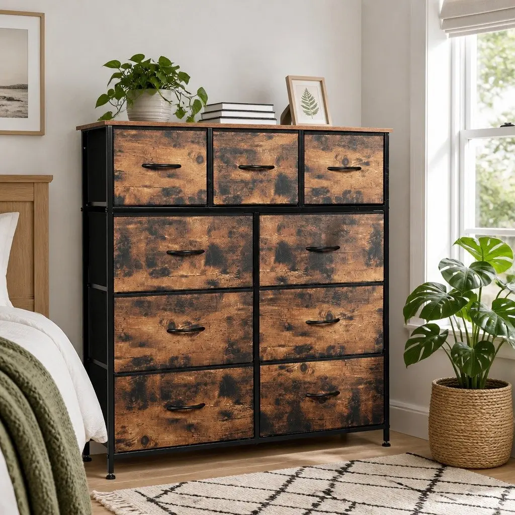 Storage Cabinet Tower Organiser 100cm Brown