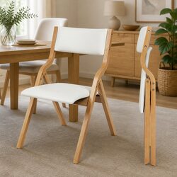 Comfortable and Stylish Foldable Dining Chairs Set of 2