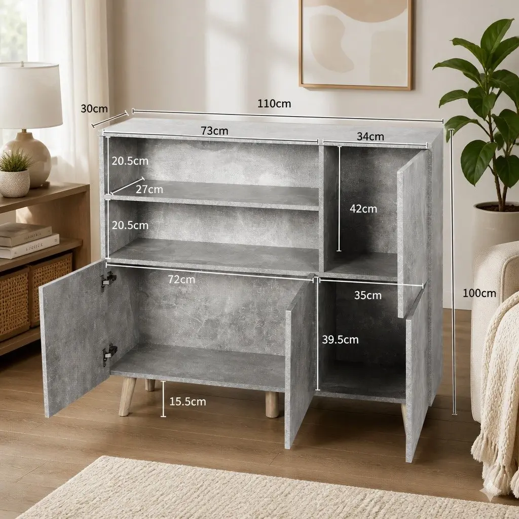 Buffet Sideboard in Grey