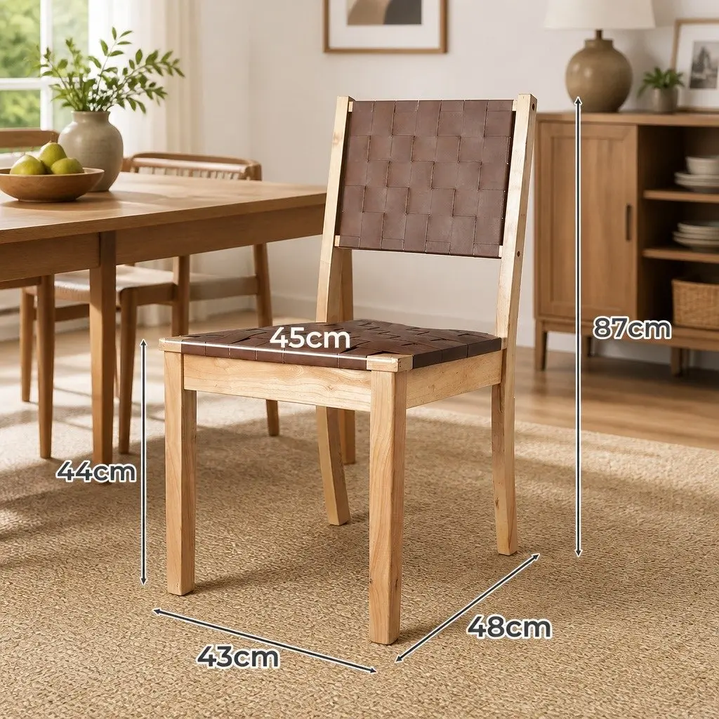 Dining Chairs Accent Lounge Seating Tan 50cm W x 47cm D x 86cm H