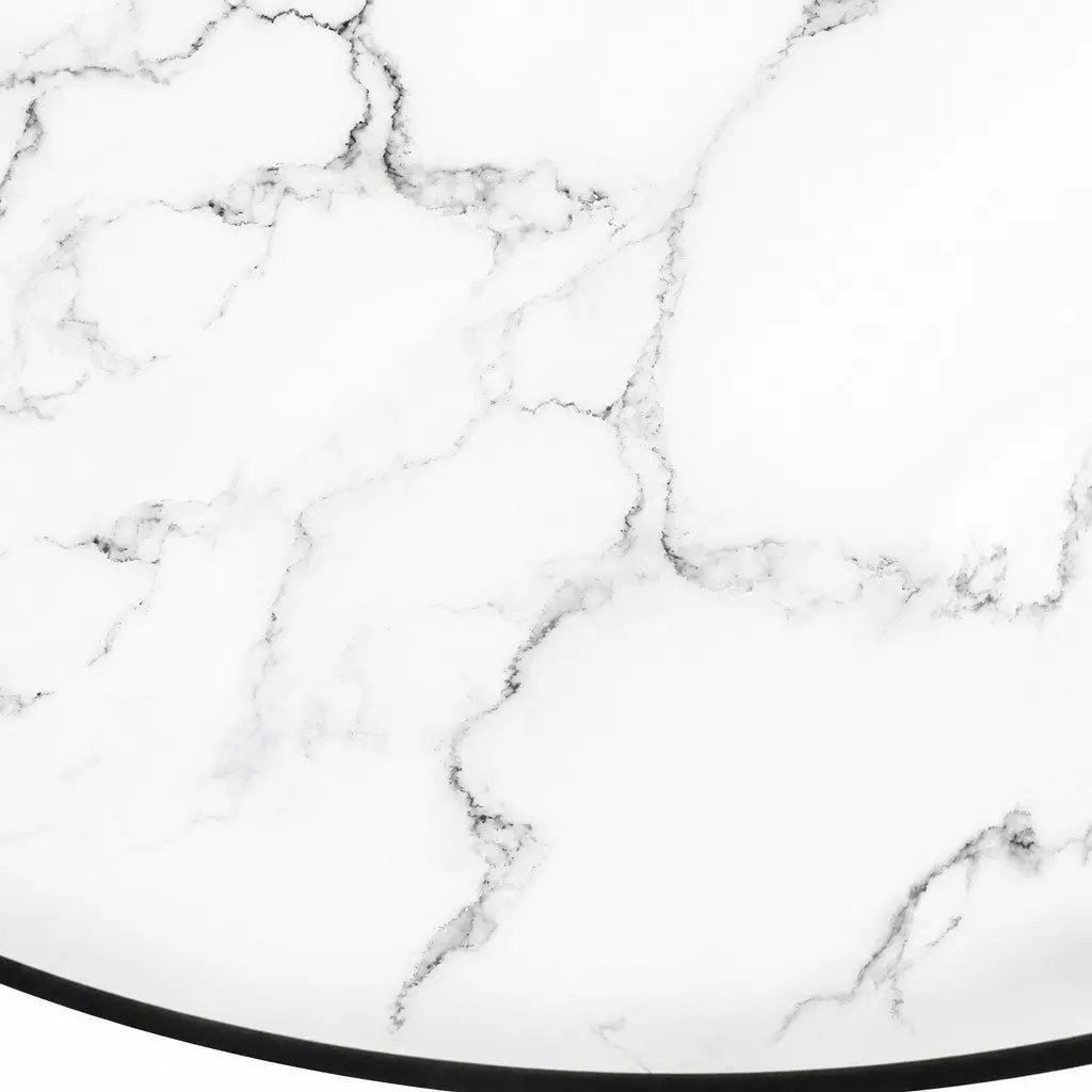 Dining Table 4 Person Round 80cm White Indoor Outdoor Kitchen Furniture