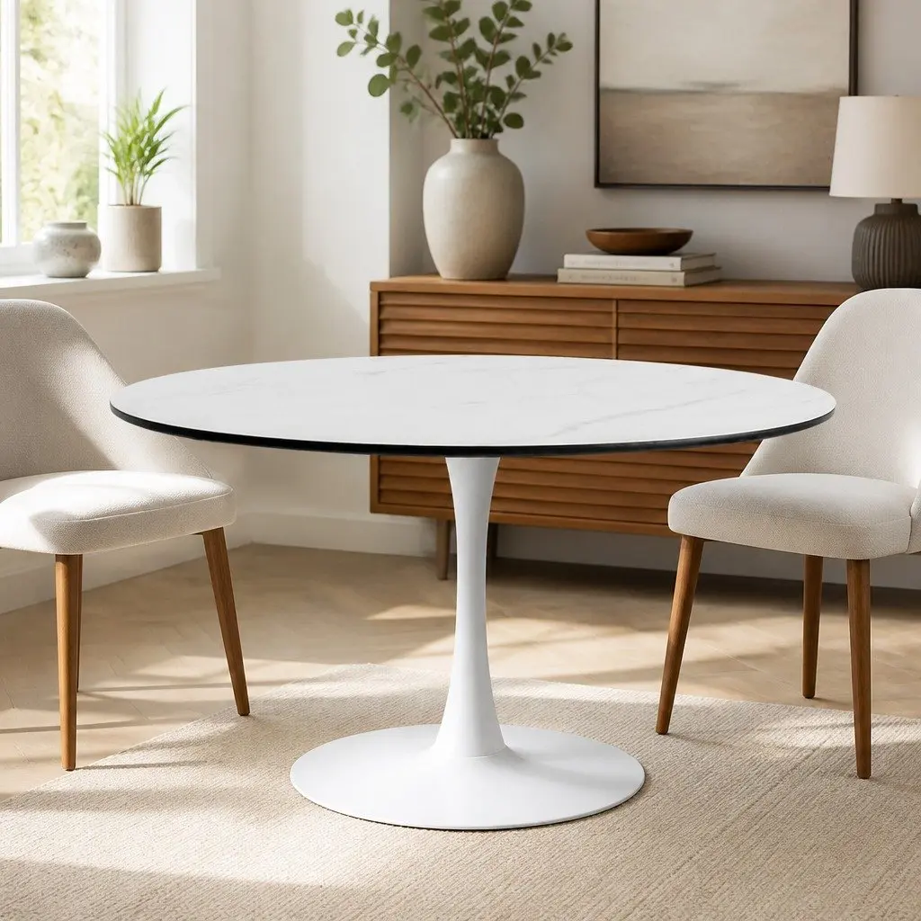 Round Dining Table for Gatherings and Meals
