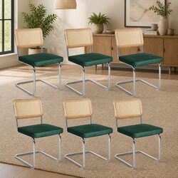 Comfort and Value: Set of 6 Rattan Dining Chairs
