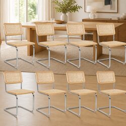 Set of 6 Durable Rattan Dining Chairs - Practical and Stylish