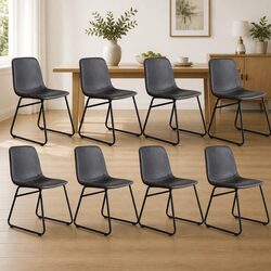 Comfortable Retro Dining Chairs Set of 8 for Value
