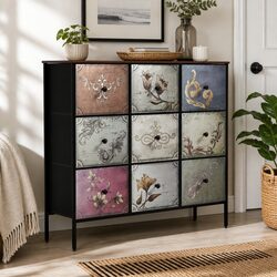 Warm and Practical 9 Drawer Storage Solution
