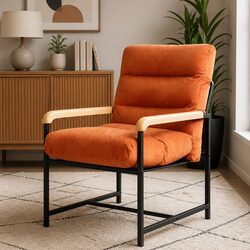 Comfortable Velvet Chair with Durable Metal Frame