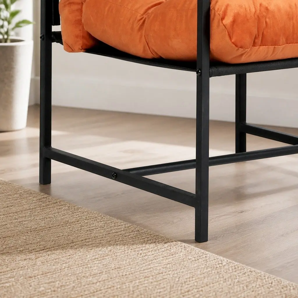Velvet Chair with Durable Metal Frame