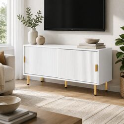 Reliable and Functional 120cm White TV Cabinet