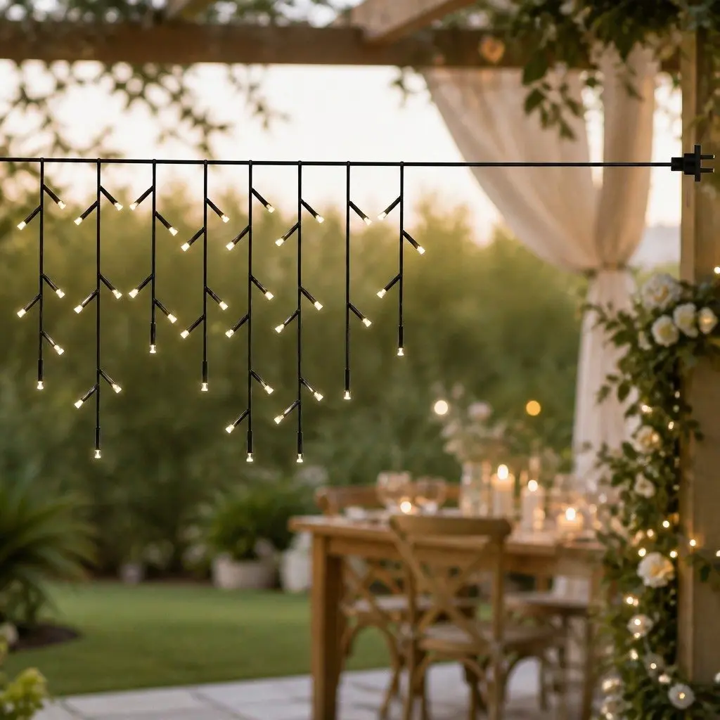 Curtain String Lights 300 LED Cool White Indoor Outdoor Wedding Party Decor