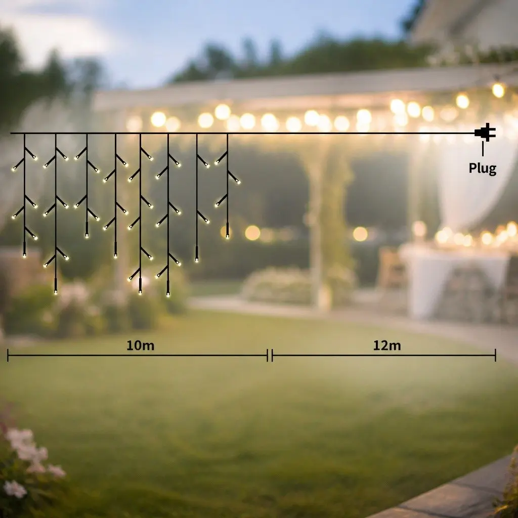 Curtain String Lights 500 LED Multi Colour Indoor Outdoor Wedding Party