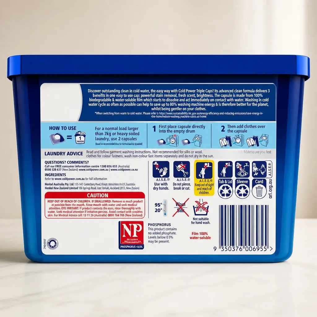 Laundry Detergent Pods Advanced Clean 26 Pack Stain Removal Freshness Brightness