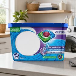 Odour Fighter Laundry Detergent Capsules 26 Pack Quick Dissolve