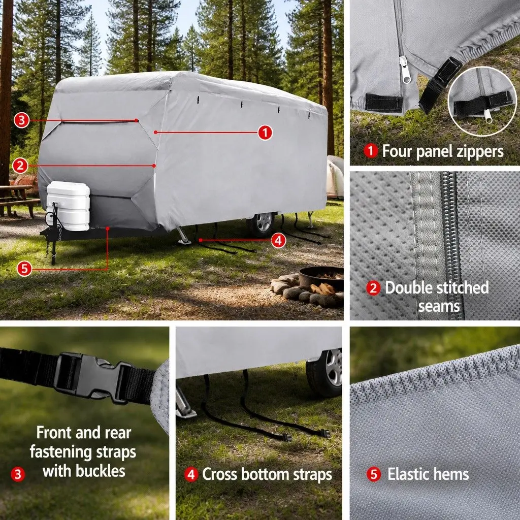 Caravan Cover 16-18ft Campervan 4 Layer Polypropylene Waterproof UV Protection