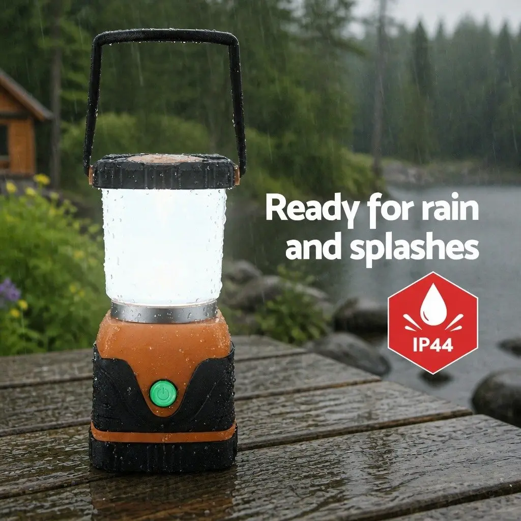 LED Camping Lanterns 2-Pack 1000LM Bright Portable Emergency Tent Lights Orange