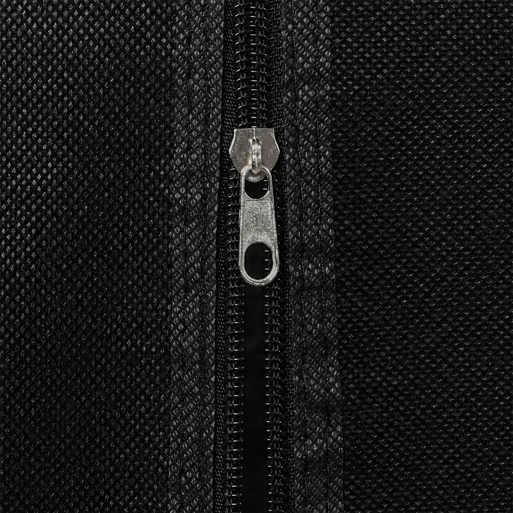 Fabric Wardrobe Closet Organizer Portable Storage 166cm Height Black Silver for Hanging Clothes and Accessories