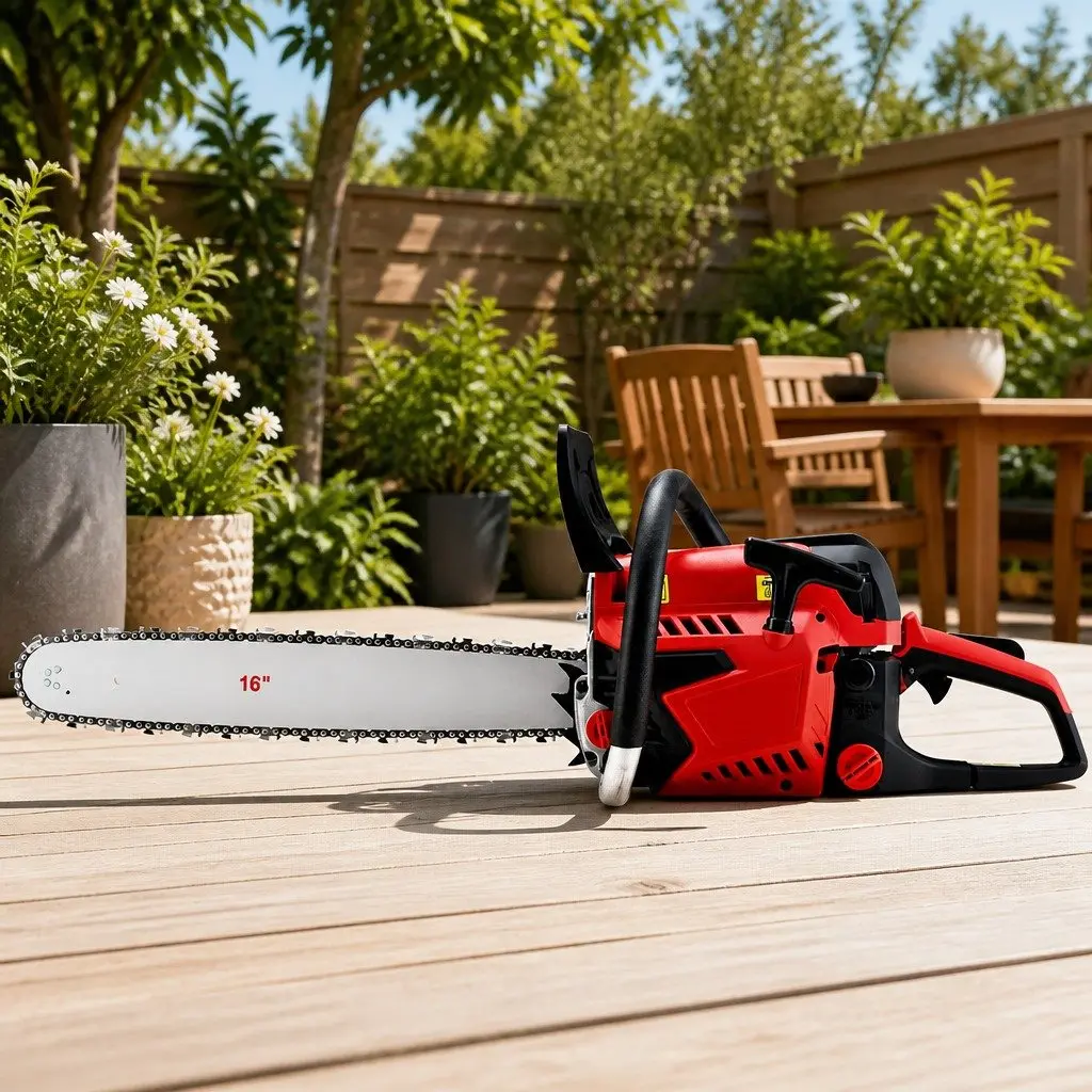 Petrol Chainsaw 45CC 16" Bar 1.7kW 2-Stroke E-Start Commercial Pruning Saw