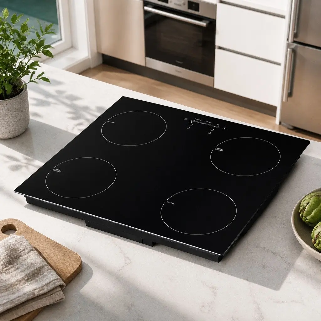Induction Cooktop 60cm Black Electric Cooker 4 Cooking Zones Touch Control