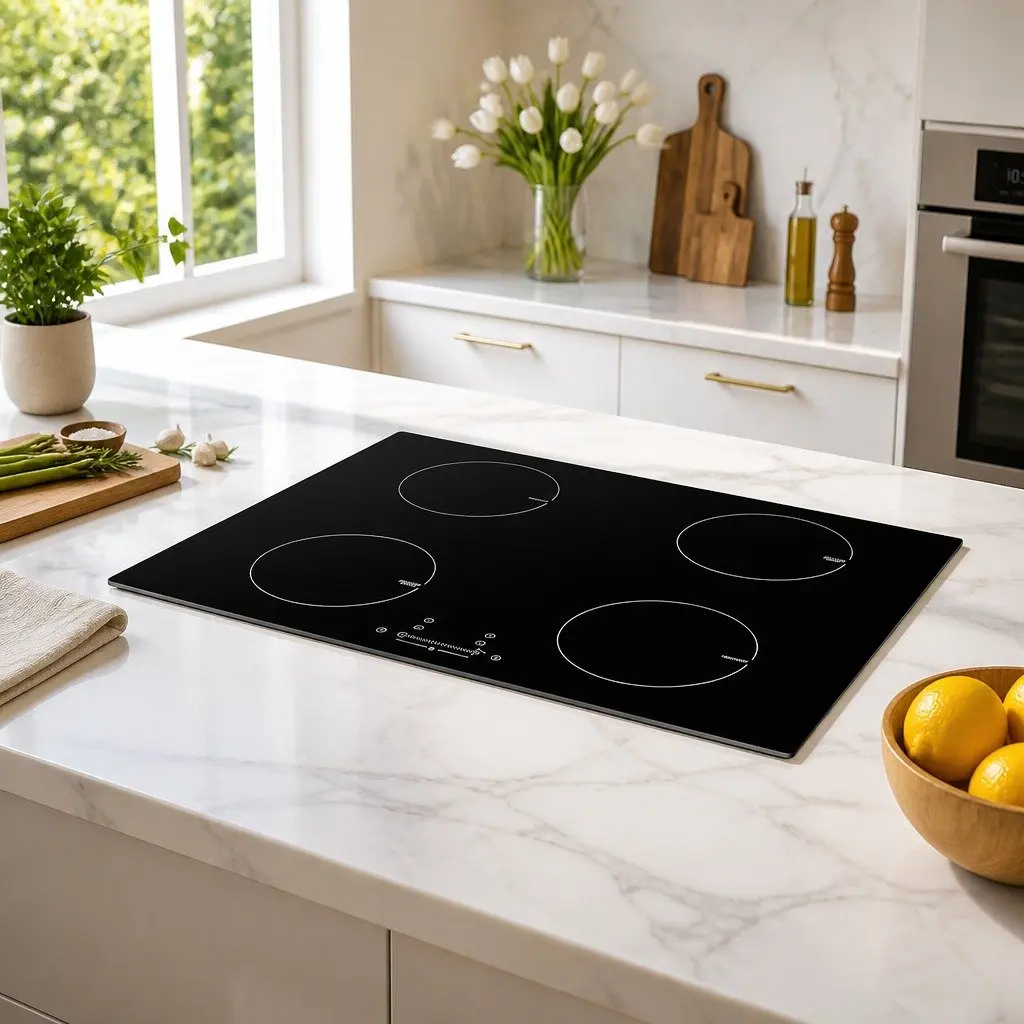 Induction Cooktop 70cm 4 Zones Black Ceramic Glass Stove Hot Plate