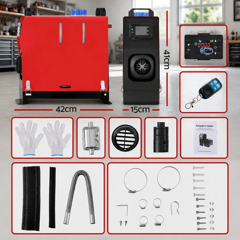 Diesel Air Heater 5KW 12V Portable All-in-One LCD Remote Control Caravan RV