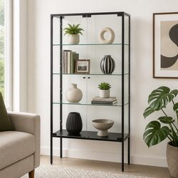 Practical and Valuable 4-Tier Glass Display Cabinet