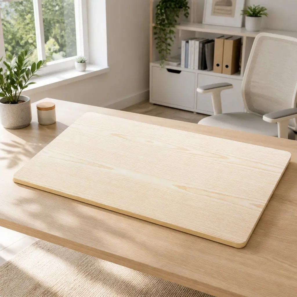 Standing Desk Top White Oak 140cm Work Surface Pre-Drilled