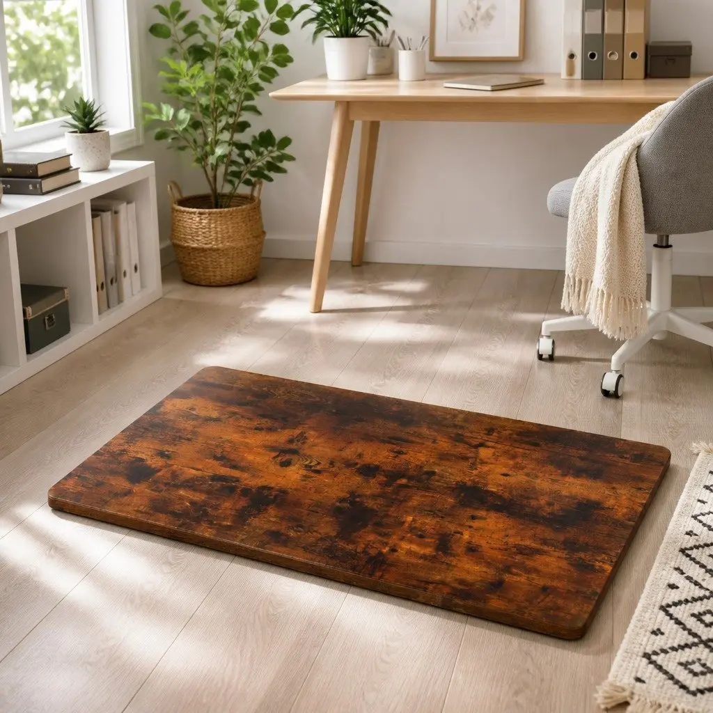 Standing Desk Top Rustic Brown 140cm x 70cm Office Workspace Surface