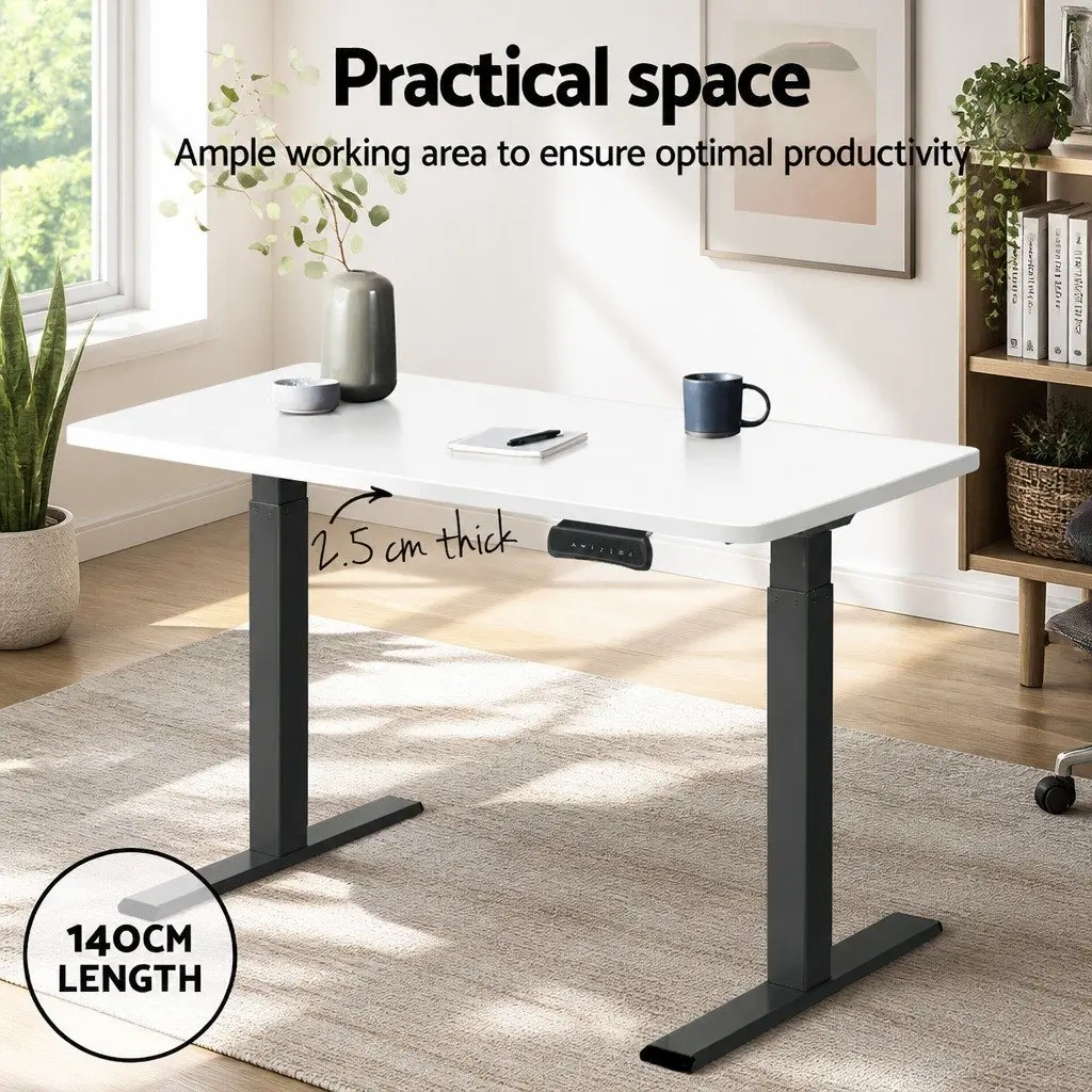 Standing Desk Top Office Work Surface 140cm White Particle Board Durable