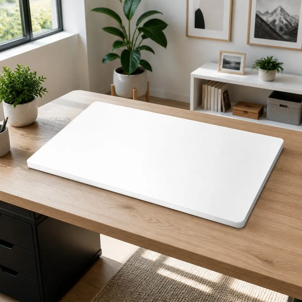 Standing Desk Top Office Work Surface 140cm White Particle Board Durable
