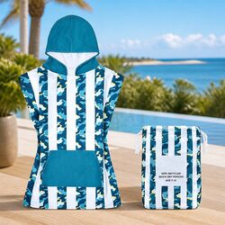 Quick Dry Hooded Poncho Towel for Kids Ages 2-4