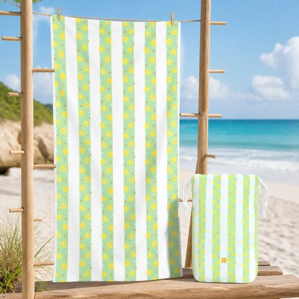 Kids Beach Towel Quick Dry Compact Lightweight Sand Free 130 x 70 cm