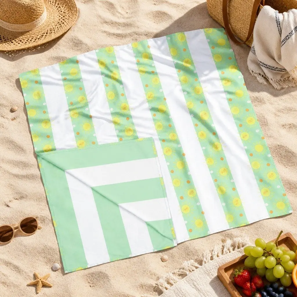 Kids Beach Towel Quick Dry Compact Lightweight Sand Free 130 x 70 cm