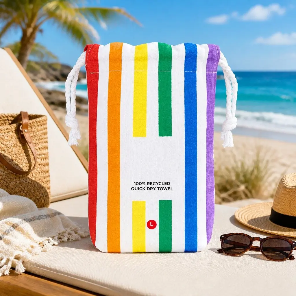 Beach Towel Quick Dry Large Rainbow Skies