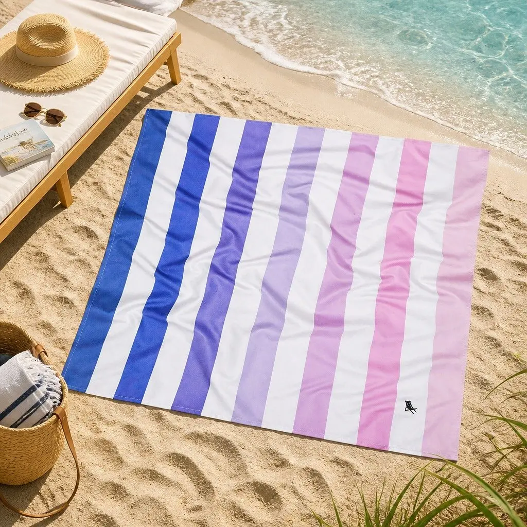 Extra Large Quick Dry Beach Towel Sand Free Travel 200cm x 90cm Dusk to Dawn