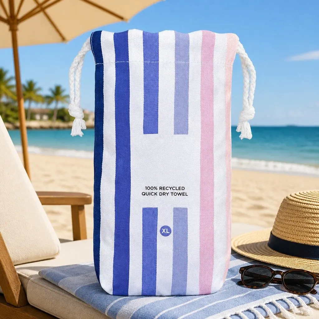 Extra Large Quick Dry Beach Towel Sand Free Travel 200cm x 90cm Dusk to Dawn