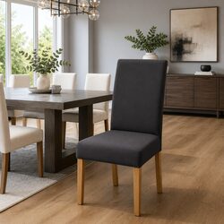 Reliable Grey Chair Slipcovers Set for Your Dining Area