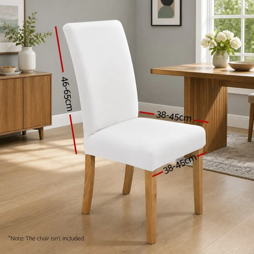 Dining Chair Covers Set 4 Spandex Stretch Slipcovers White