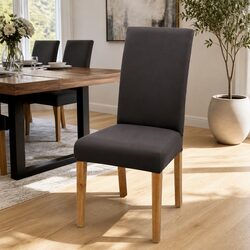Comfortable Grey Spandex Chair Covers - 6 Pack
