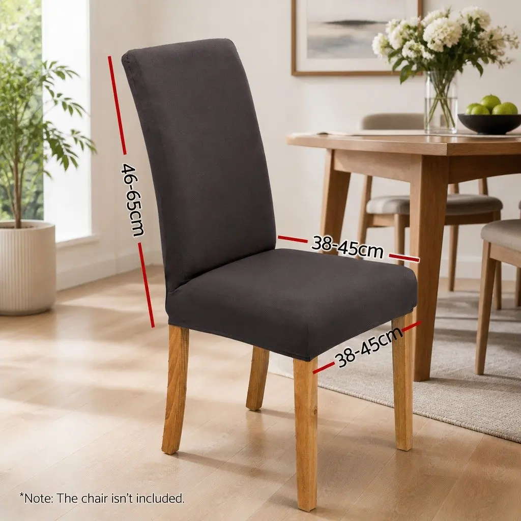 Dining Chair Covers Stretch Slipcovers Grey 6 Pack