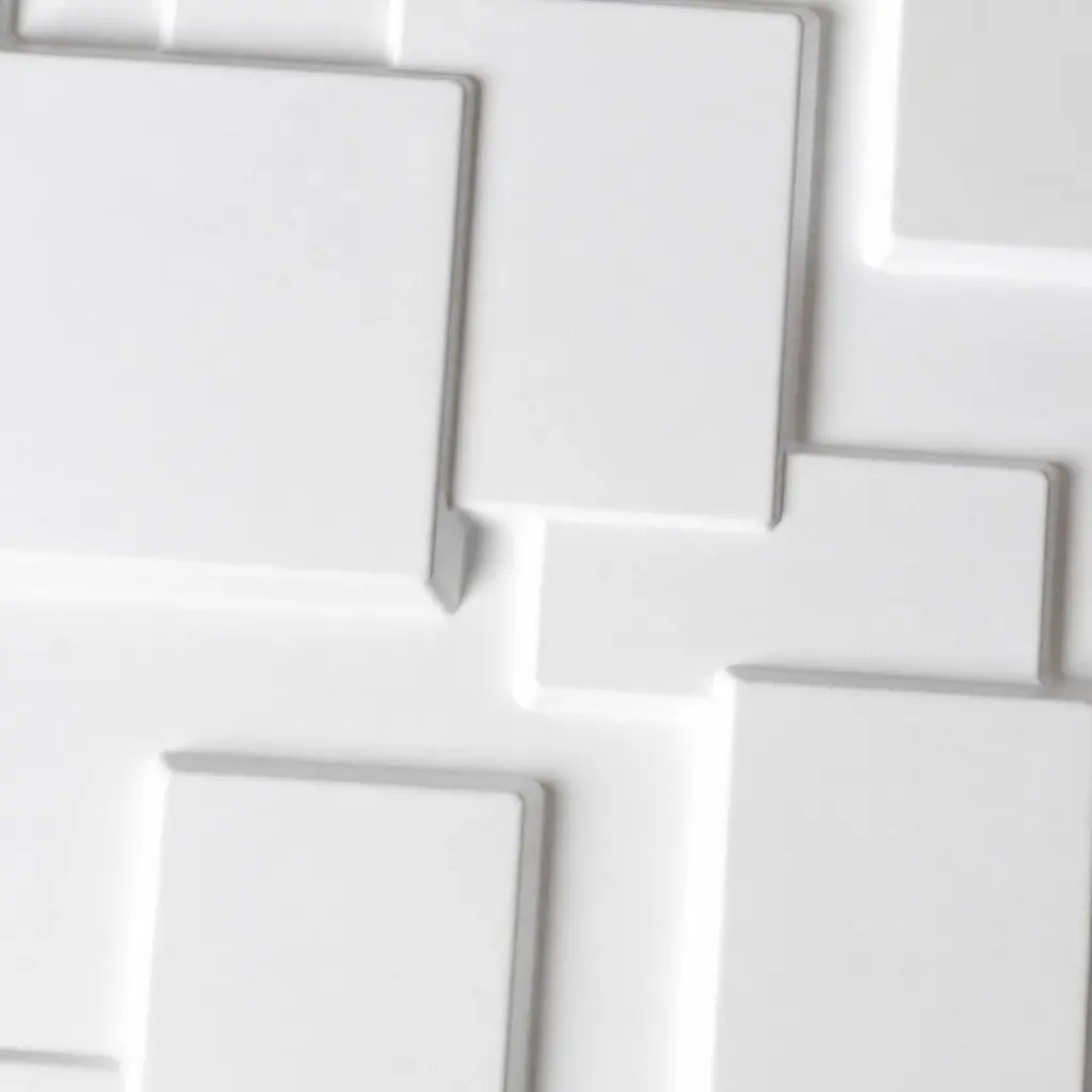 3D Wall Panels DIY Home Interior Decoration 50x50cm Matte White 12 Piece Set