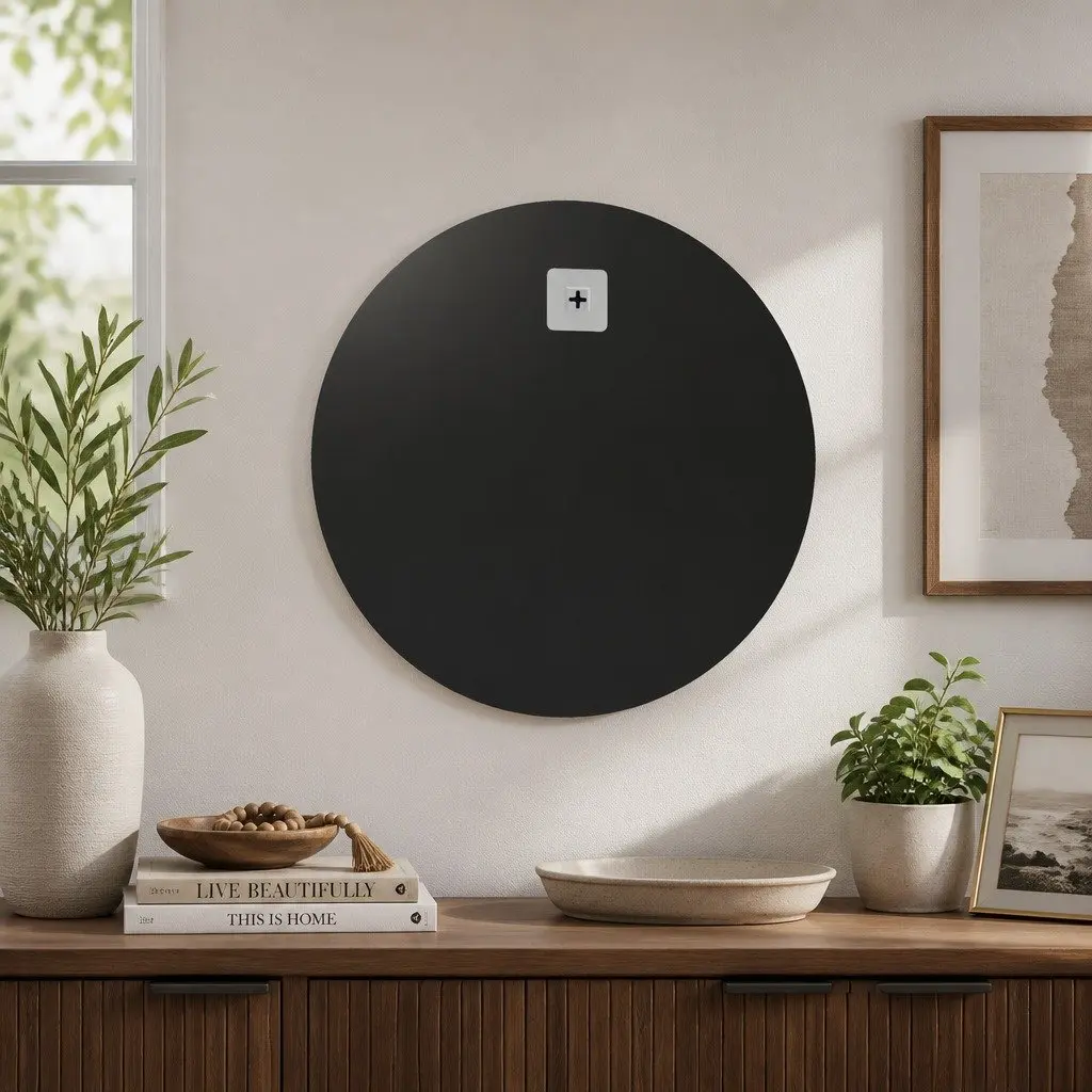 50cm Round Wall Mirror with Easy Setup