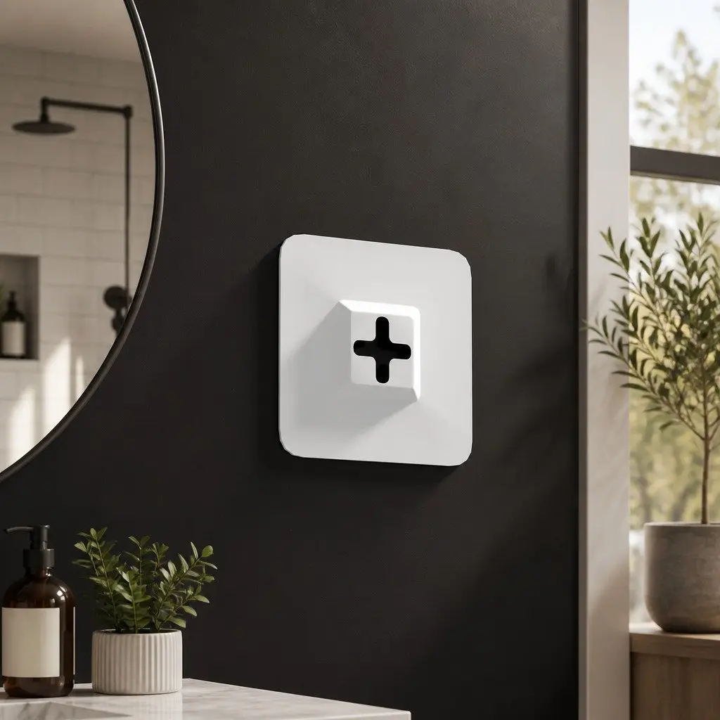 50cm Round Wall Mirror with Easy Setup